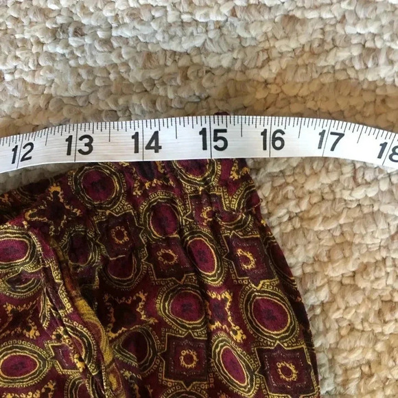 PASSPORT vintage boho brown wide leg trousers S/M - Picture 7 of 13